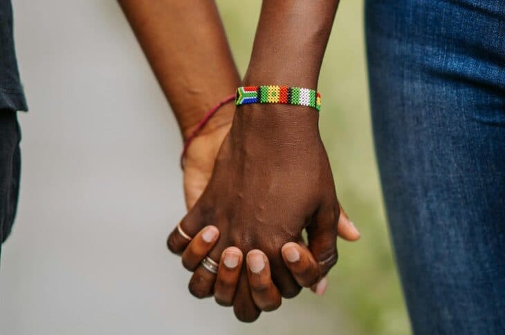 Black women holding hands