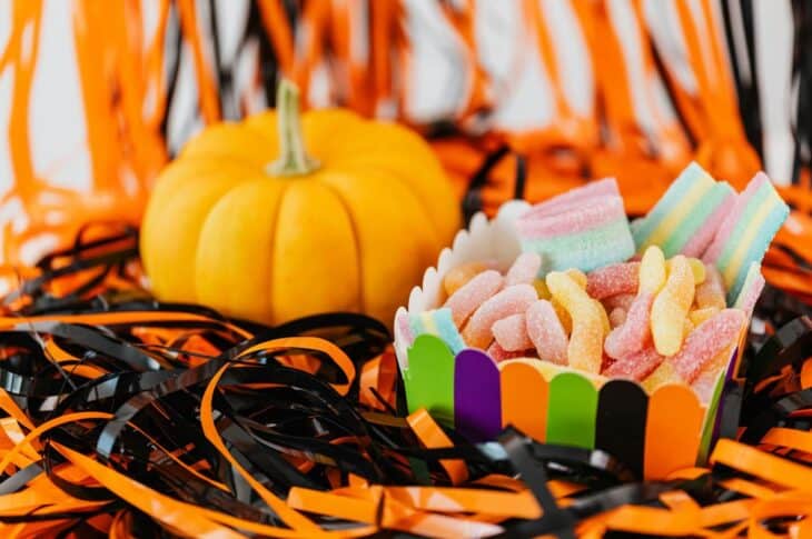 Pumpkin and candy