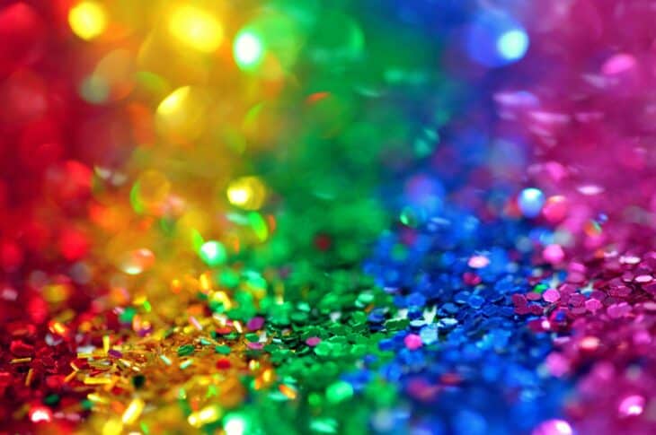 Rainbow glitter