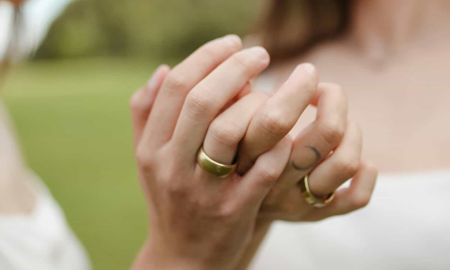 Same sex couple with rings