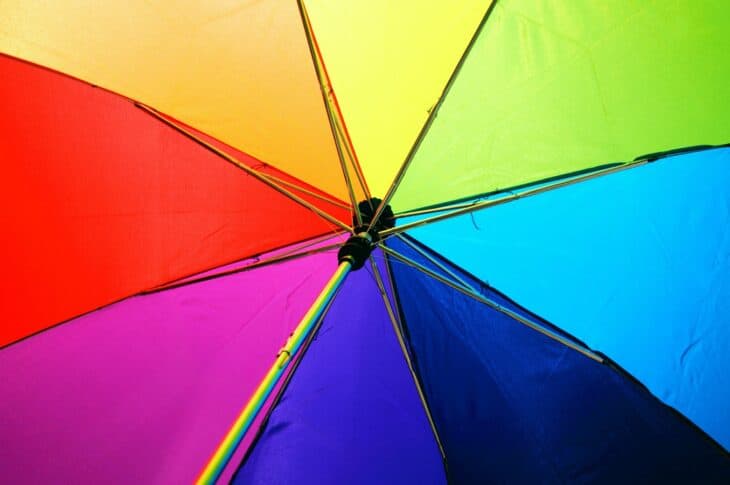 Rainbow umbrella