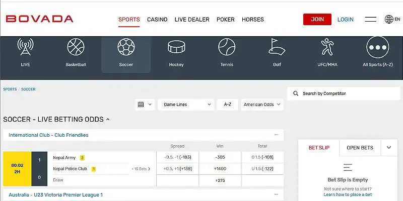 Bovada sportsbook