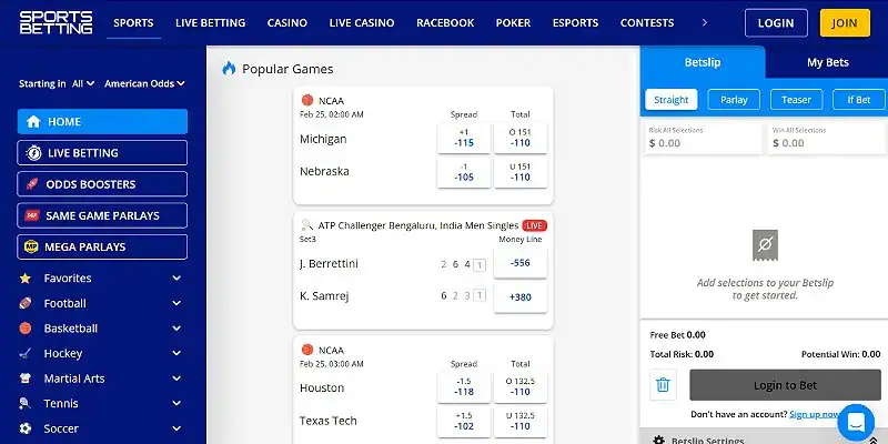 Sportsbetting.ag sportsbook