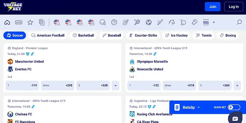 Voltage Bet sportsbook